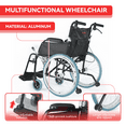 thumbnail image 2 of Medwarm Ultra Lightweight Wheelchairs, Folding Transport Wheelchair with Swing-Away Footrests, Handbrakes, Quick-release Wheels & Back Pocket, 22lbs, 2 of 8