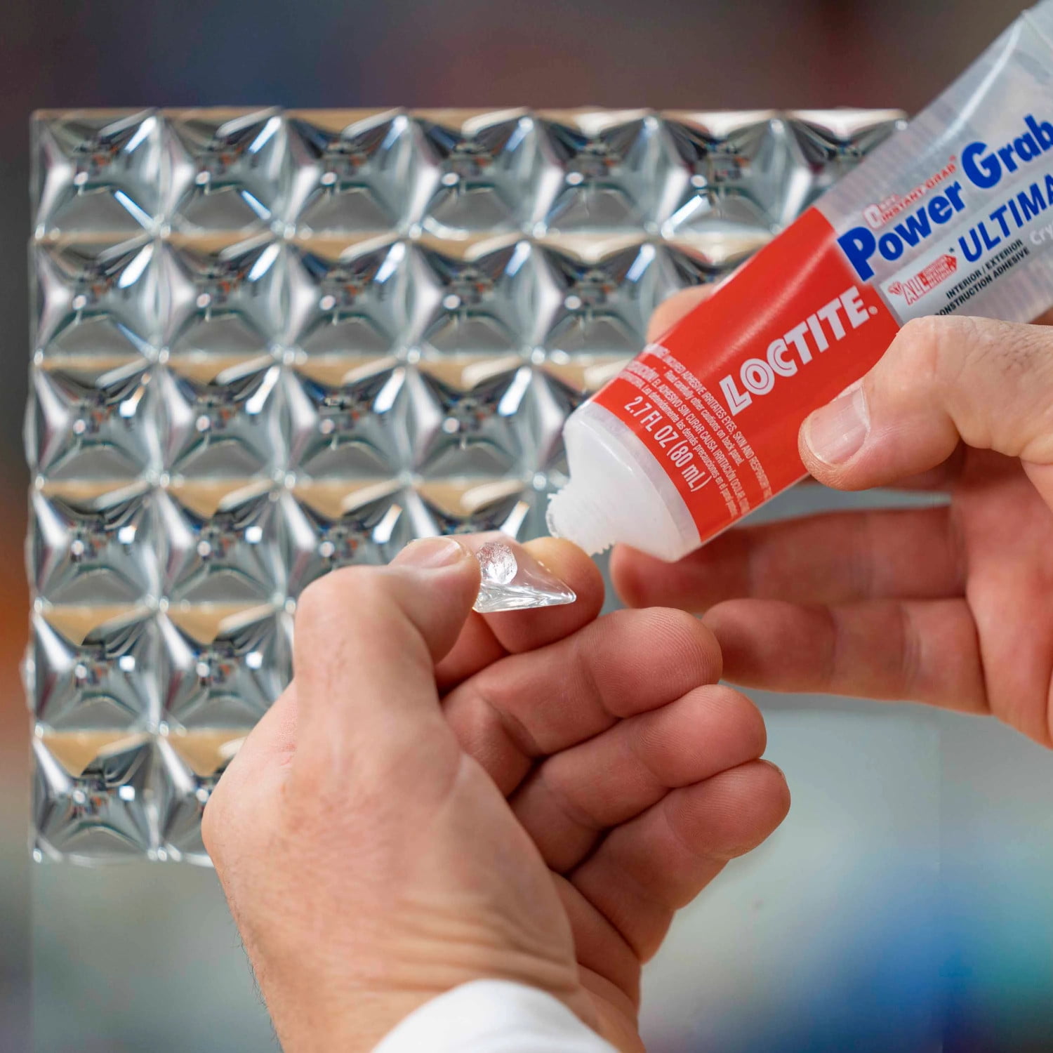 (2 pack) Loctite Power Grab Construction Adhesive Ultimate Crystal Clear, Pack of 1, Clear 2.7 fl oz Tube