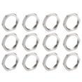 thumbnail image 1 of Uxcell 12Pcs Cast Pipe Fitting Hex Locknut Nut NPT1/2" Female Thread Silver Tone, 1 of 4