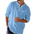 thumbnail image 2 of Teissuly Men Casual Fashion Button Long Sleeve Cardigan Shirt Blouse Tops, 2 of 6