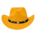 thumbnail image 4 of TIANZEN Blend Wide Brim Cowboy Hat For And Classic Western Fedora With Stylish Cowboy Hat Adult, 4 of 4