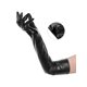thumbnail image 3 of Guantes de cuero sintético para mujer INSPIRE CHIC, brillantes, de dedo completo, largos, para la noche, cálidos, talla única, color negro, 3 of 6