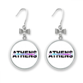 thumbnail image 1 of City Radio Athens Building Bow Earrings Drop Stud Pierced Hook, 1 of 3
