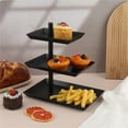 thumbnail image 3 of 3 Tier Dessert Display Shelf, Dingrich Cake Display Shelf, 360° Rotating Multi-Functional Rectangular Rack, 3 Tier Stand Shelf for Storage Snacks, Biscuits, Candy, Fruits, Jewelry, Cosmetics - White, 3 of 7