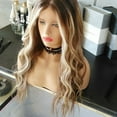 thumbnail image 6 of XIAQUJ Womens Curly Long Wig Hair Wavy Ombre Blonde Natural Synthetic Full Wigs Wigs for Women Ombre Blonde, 6 of 7