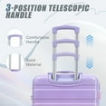 thumbnail image 5 of imerelez 20"/24"/28" 3 pcs/set in PC Spinner Wheel Luggage, Carry on Suitcase, With Gradient Color and Combination Lock(Pink+Purple), 5 of 8