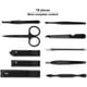 thumbnail image 3 of Manicure Set 10pcs Professional Nail Clippers Kit Pedicure Care Tools-Stainless Steel Grooming Tools for Travel (Black), 3 of 5