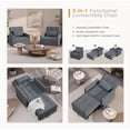 thumbnail image 3 of AECOJOY Sleeper Chair Bed 3 in 1 Sofa Bed for Adults Fold Out Sofa Convertible Reading Chair in Dark Gray, 3 of 8