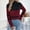Wine, variant on Daiosportswear Women's Turtleneck Sweater Fall Winter Chunky Knitted Pullover High Low Hem Trendy Basic Jumper Top Wine
