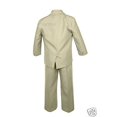thumbnail image 6 of 6pc Boy Kid Teen Formal Wedding Khaki Stone Suit Tuxedo Extra Satin Necktie S-4T, 6 of 6