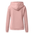 thumbnail image 3 of IROINNID Deals Hoodie for Women Winter Fall Pullover Yes,I'm Cold Print Basic Long Sleeve Hoodie Loose Fit Casual Hooded Sweatshirt,Pink, 3 of 4