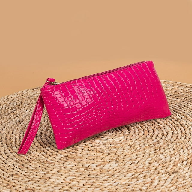 Porte-Monnaie Femme Sac Rose Vif Portefeuille, Rose Vif