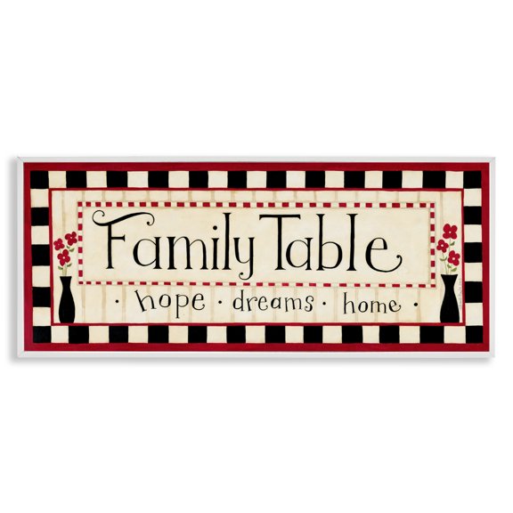 Stupell Industries Farmhouse Family Table Hope Dreams Home Sign White Framed Giclee Art, 30 x 13, by Dan DiPaolo