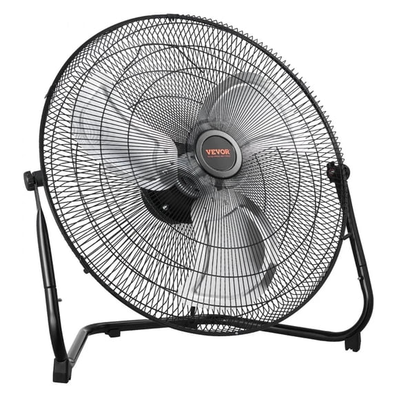 VEVOR Floor Fan 3 Speeds High Velocity Heavy Duty 18 Inch Industrial Fan 4000 CFM 360 Adjustable Tilt 19.69 ft/sec Airflow Large Metal Fan for Home Gym Office Garage Commercial Shop & Bedroom