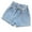 Blue, variant on JoyHoop Girl's Casual Waist Belted Denim Shorts with Pockets