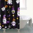 thumbnail image 4 of Spooky Halloween Night Shower Curtain Pumpkin Black Cat Pattern Machine Washable,72x72in Shower Curtain, 4 of 6