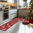 thumbnail image 6 of Christmas Kitchen Rug Set of 2, Merry Christmas Holiday Non Slip Kitchen Mats for Floor Winter Xmas Trees Home Decor Kitchen Floor Rugs for Hallway Laundry Room, 17"x30"+17"x47" (Red), 6 of 6