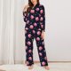 thumbnail image 2 of Fotbe Cartoon Donut Planets Conjunto de Pijama de Manga Larga para Mujer con Estampado, Ropa de Dormir de 2 Piezas, Conjunto de Casa Suave y Cómodo con Bolsillos-Large, 2 of 7