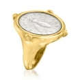 thumbnail image 3 of Ross-Simons Italian 18kt Gold Over Sterling 2-Lira Bee Coin Ring, Women's, Adult, 3 of 6