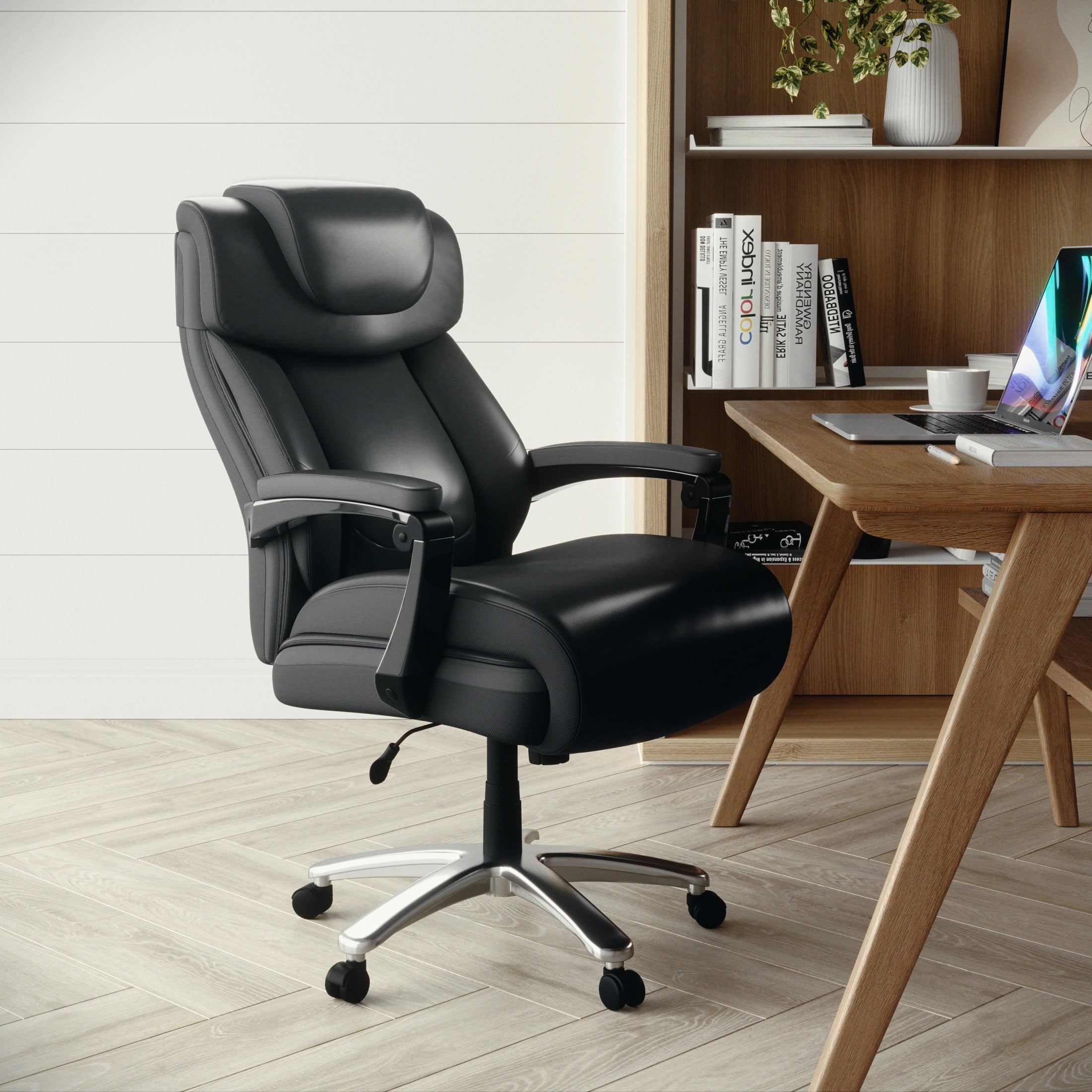 Flash Furniture Hercules Series Big & Tall Ergonomic LeatherSoft Office Chair, Black