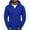 Blue, variant on Men's Full Zip Up Plush Hooded Sweatshirt, Long Sleeve Pullover Jacket with Pockets, Tall Sizes Available for Casual and Outdoor Use,Dark Gray M