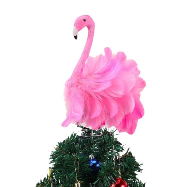 Adorno de flamenco para de Navidad, plumas artificiales, adorno delicado, práctico y elegante, decoración del Día de San Valentín para el jardín