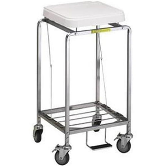 R&B Wire 682NB Single Leakproof Hamper with Foot Pedal - No Bag