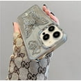 thumbnail image 4 of Butterfly Hidden Stand Phone Case for iPhone 13 Pro,Cute 3D Butterfly Kickstand Luxury Glitter Bling Gradient for Women 6D Electroplated Clear Soft TPU Protector Black, 4 of 14