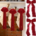 thumbnail image 5 of PEIBang Velvet Large Christmas Bows for Staircase Garland Wreath,Vintage Christmas Tree Topper Bows for Holiday Indoor Outdoor Decorations, 5 of 6