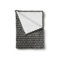 thumbnail image 2 of Abstract Soft Flannel Fleece Throw Blanket, Hand Drawn Composition Ink Style Half Circles with Grunge Effect, Cozy Plush for Indoor and Outdoor Use, 70" x 90", Charcoal Grey and Ivory, by Ambesonne, 2 of 5