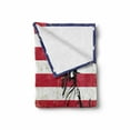 thumbnail image 2 of New York Soft Flannel Fleece Throw Blanket, Liberty and USA Flag Retro Style Enlightening World Famous, Cozy Plush for Indoor and Outdoor Use, 60" x 80", Dark Coral White, by Ambesonne, 2 of 6
