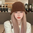 thumbnail image 3 of SikaFu Wool Fisherman Hat Women's Korean Edition Retro Fashion Versatile Waffle Basin Hat Autumn/Winter Japanese Warm Knitted Bucket Hat, 3 of 9
