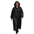 thumbnail image 3 of Kamentoy Women Waterproof Long Raincoat with Hood, Zipper Front Lightweight Rain Poncho Jacket for Hiking Camping Travel Outdoor Activities, 3 of 7