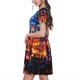 thumbnail image 2 of Balery Magical Stained Glass Castle Vestidos sueltos de manga corta para mujer, vestidos de verano 2025, vestidos casuales de corte A con vuelo., 2 of 6