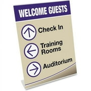 Deflecto Classic Image Slanted Sign Holder 1 Each - 8.5" Width x 11" Height - Rectangular Shape - Side-loading, Self-standing - Plastic - Clear