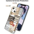 thumbnail image 3 of Veeki for iPhone 13 Case Clear with Floral Flower Pattern Design Hard PC Back Soft TPU Bumper Cover for Girls Woman Shockproof Slim Protective Case for iPhone 13 6.1 Inch (Small Flowers), 3 of 7