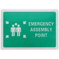 thumbnail image 1 of Shisuyan Emergency Assembly Signs Corrosion-Resistant Aluminum 1Set 13.7X9.8X0.03In, 1 of 8