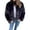 Black, variant on Women's Winter Jacket - Thick Faux Fur, High Collar, Solid Color, Luxury Style, Heat Retention Coat