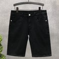 thumbnail image 2 of UFOUND Slim Stretch Denim Shorts For Men Breathable Bottoms Streetwear, 2 of 6