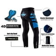 thumbnail image 3 of Men's Bicycle Pants 4D Padded Mountain Cycling Tights Outdoor Cyclist Riding Bike Wear Blue S, 3 of 8