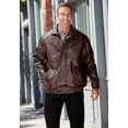thumbnail image 5 of KingSize Men's Big & Tall Leather Bomber Jacket, 5 of 6
