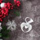 thumbnail image 4 of 2 adornos navideños conmemorativos de alas de ángel, regalos conmemorativos, colgantes de árbol de corazón para la pérdida de un ser querido, recuerdo de fiesta con cinta de seda., 4 of 9