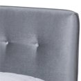 thumbnail image 4 of Baxton Studio Ingrid Silver Grey Velvet Queen Size Platform Bed, 4 of 9