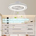 thumbnail image 6 of Ceiling Ligh,Crystal Flush Mount Ceiling Light Fan Light Wind Speed Intelligent App And Remote Control Multispeed Wind Speed 3 Colors Lighting Light Fixture For Bedroom Living Room Dining Room, 6 of 6