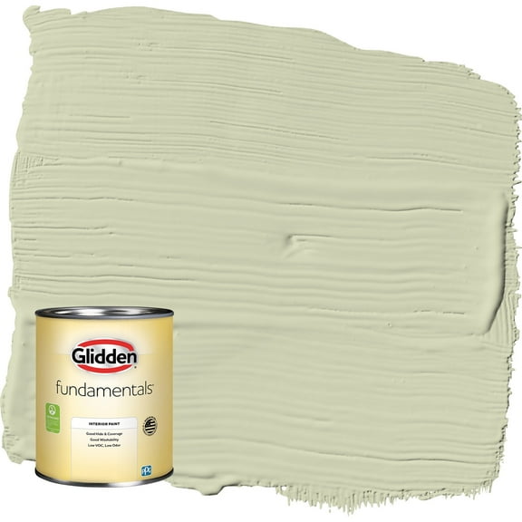 Glidden Fundamentals Pickling Spice / Green Semi-Gloss Interior Paint, 1 Quart