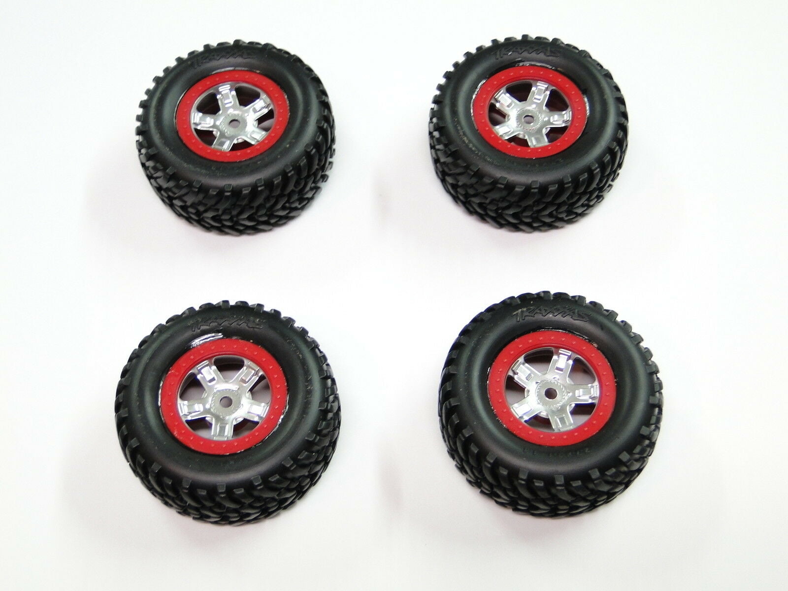 NEW TRAXXAS 1/16 SLASH Wheels & Tires RED Rings RD19R - Walmart.com - Walmart.com