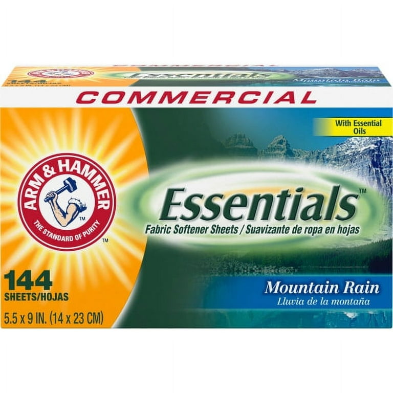 Essentials Dryer Sheets, Mountain Rain, 144 Sheets/Box, 6 Boxes/Carton Essentials Dryer Sheets, Mountain Rain, 144 Sheets/Box, 6 Boxes/Carton