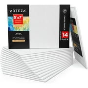 Arteza Canvas Panels, Premium, White, 5"x7", Blank Canvas Boards for Painting - 14 Pack (ARTZ-9522)