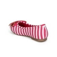 thumbnail image 3 of New Girl Fab Kicks K-Millie-1 Stripe Canvas Zip Bow Ballerina Flat Size, 3 of 5