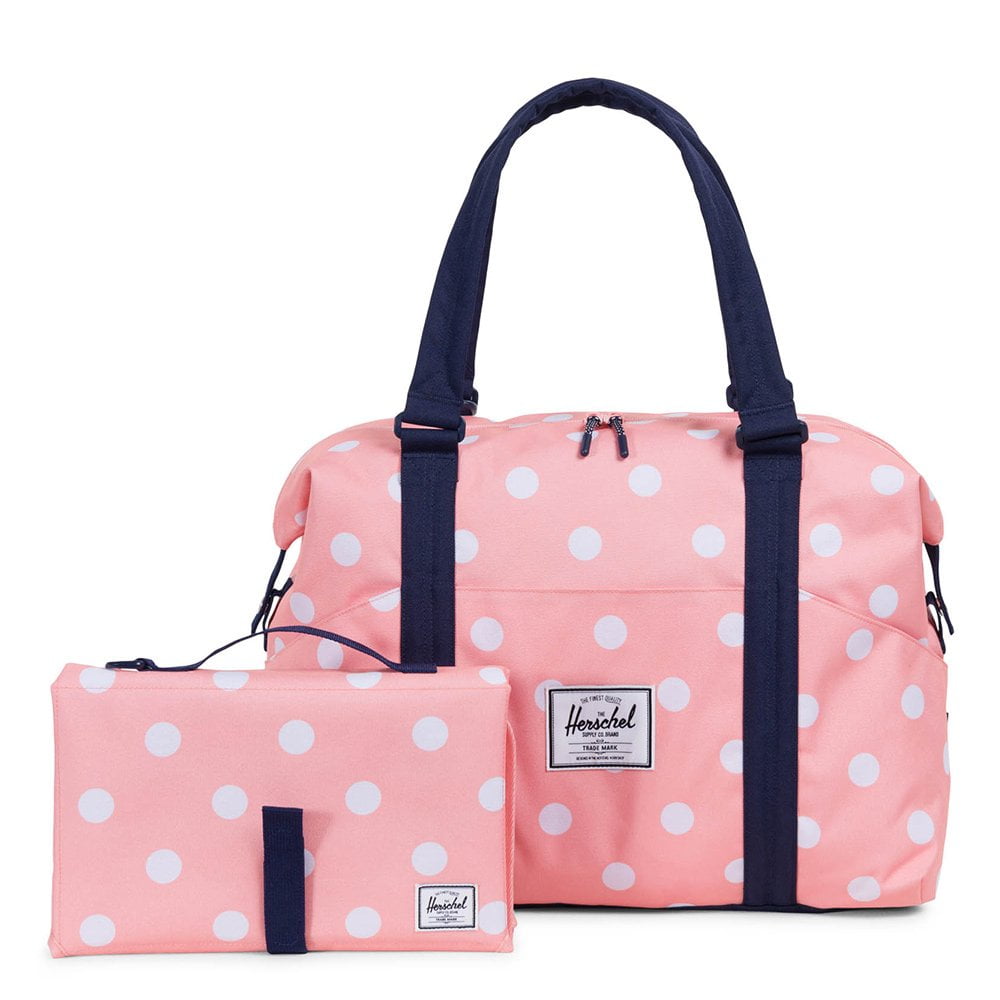 Peach Polka Dot/Peacoat Herschel Baby Strand Sprout Weekender Bag One Size
